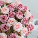 1Pc 실크 인공 꽃 카네이션 로즈 웨딩 신부 꽃다발 홈 축제 야외 정원 아치 벽 Diy 선물 상자 장식 - 이미지 6