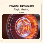 500W 휴대용 데스크탑 전기 히터 온풍기 세라믹 공간 히터 가정용 전도 방지 기능 포함 - 이미지 6