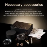 레츠워 S12 울트라 이어폰 14.8mm 대형 평면 자기 드라이버 하이파이 인이어 모니터 게이밍 이어버드 DAC 케이블 포함 - 이미지 5