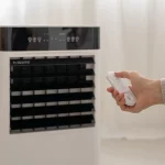 PTC 리모컨 이동식 업소용 온풍기 전기히터 좌우자동회전 - 이미지 3