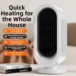 실내 휴대용 전기 PTC 히터 데스크탑 빠른 난방 침실 사무실 거실 즉시 난방 공간 히터 - 이미지 2