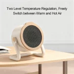 500W 휴대용 데스크탑 전기 히터 온풍기 세라믹 공간 히터 가정용 전도 방지 기능 포함 - 이미지 3