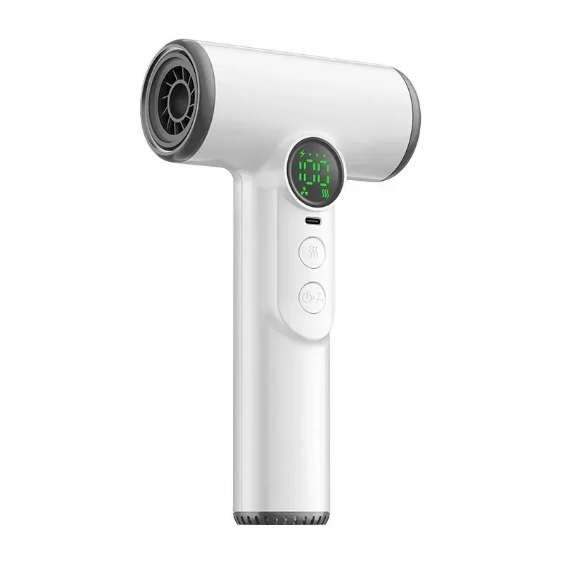 고속 무선 헤어 드라이어 30000Rpm 슈퍼 휴대용 USB 충전 차가운 따뜻한 바람 어린이를 위한 100단계 기어 설정 가정 여행용